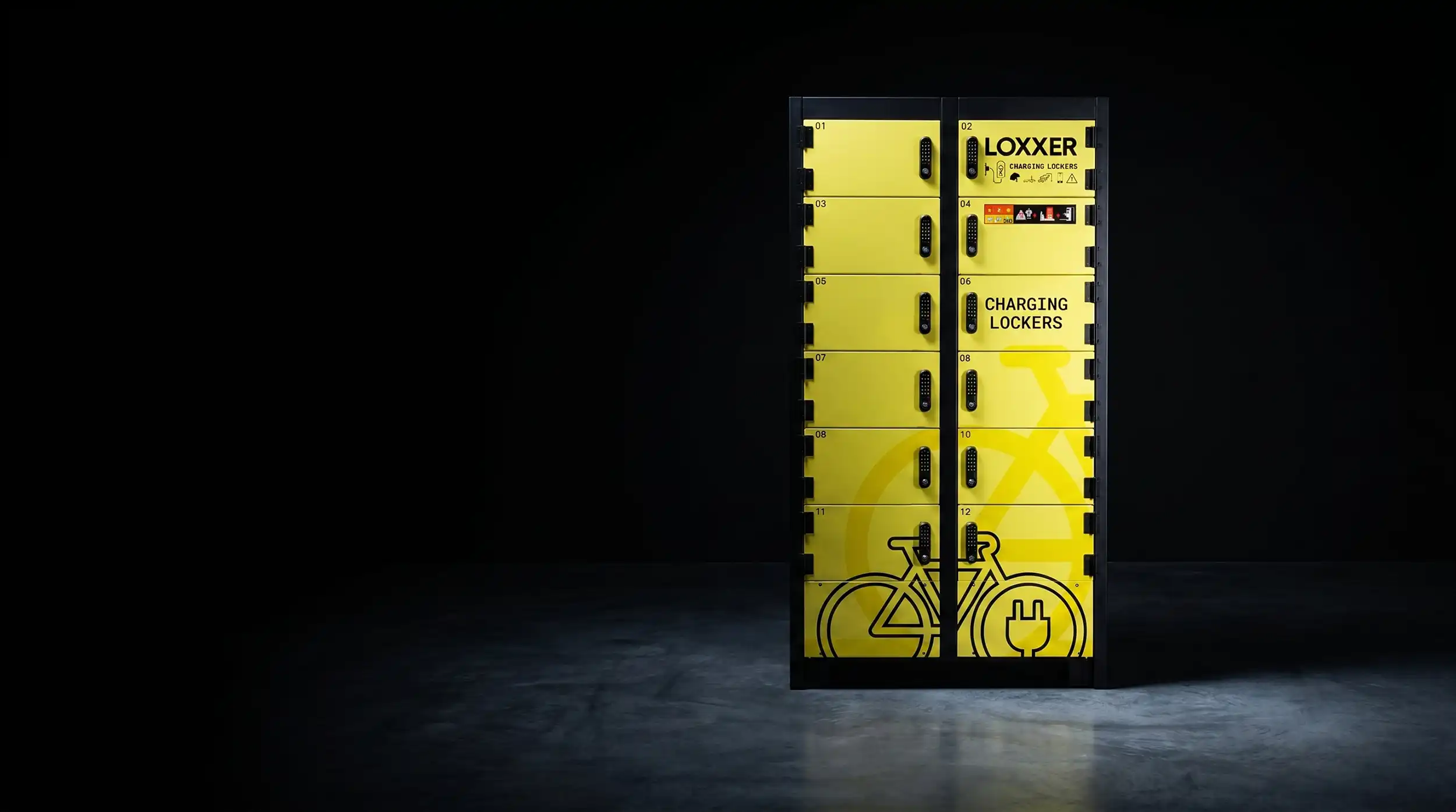 Lithium-ion batterijopslag 3 Individuele oplaadlocker voor lithium-ion batterijen van e-bikes en gereedschap